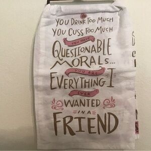 Primitives By Kathy friendship hostess gift dish towel